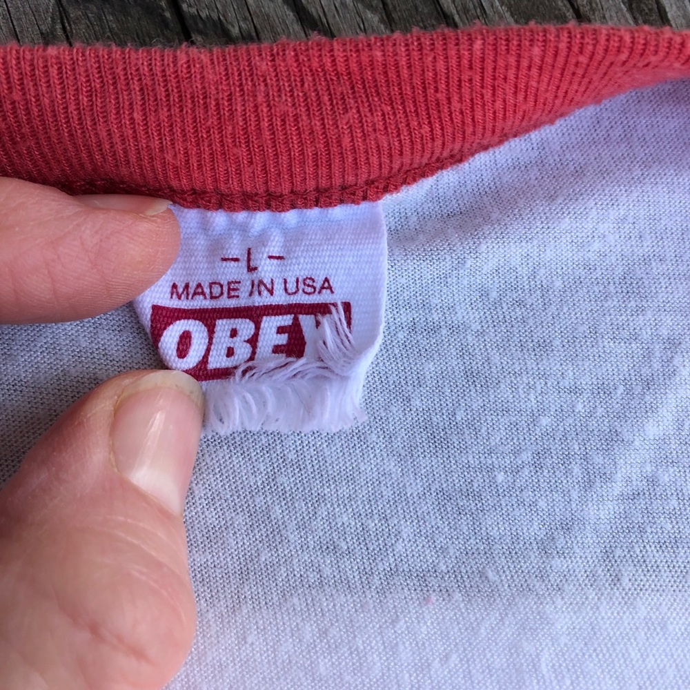 ☀️☀️☀️ 4/$20 Obey Corner Block Cut Off Raglan Tee - Picture 6 of 7